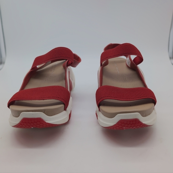 Mark Nason Los Angeles Sz 6.5 Catalina Red / White Women's Sandals - Picture 2 of 10
